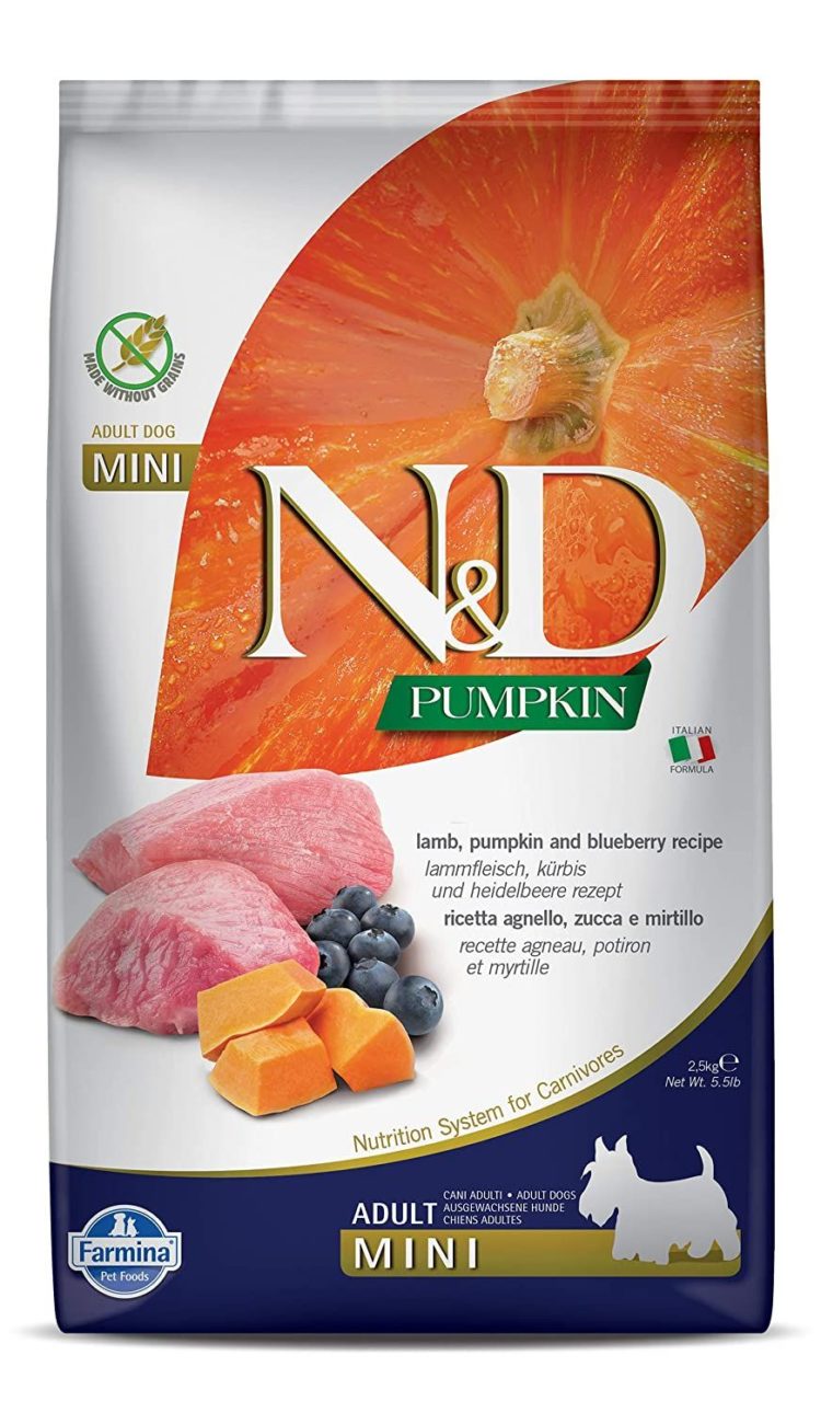 Farmina N&D Pumpkin Lamb Pumpkin And Blueberry Grain Free Mini Adult Dog Dry Food